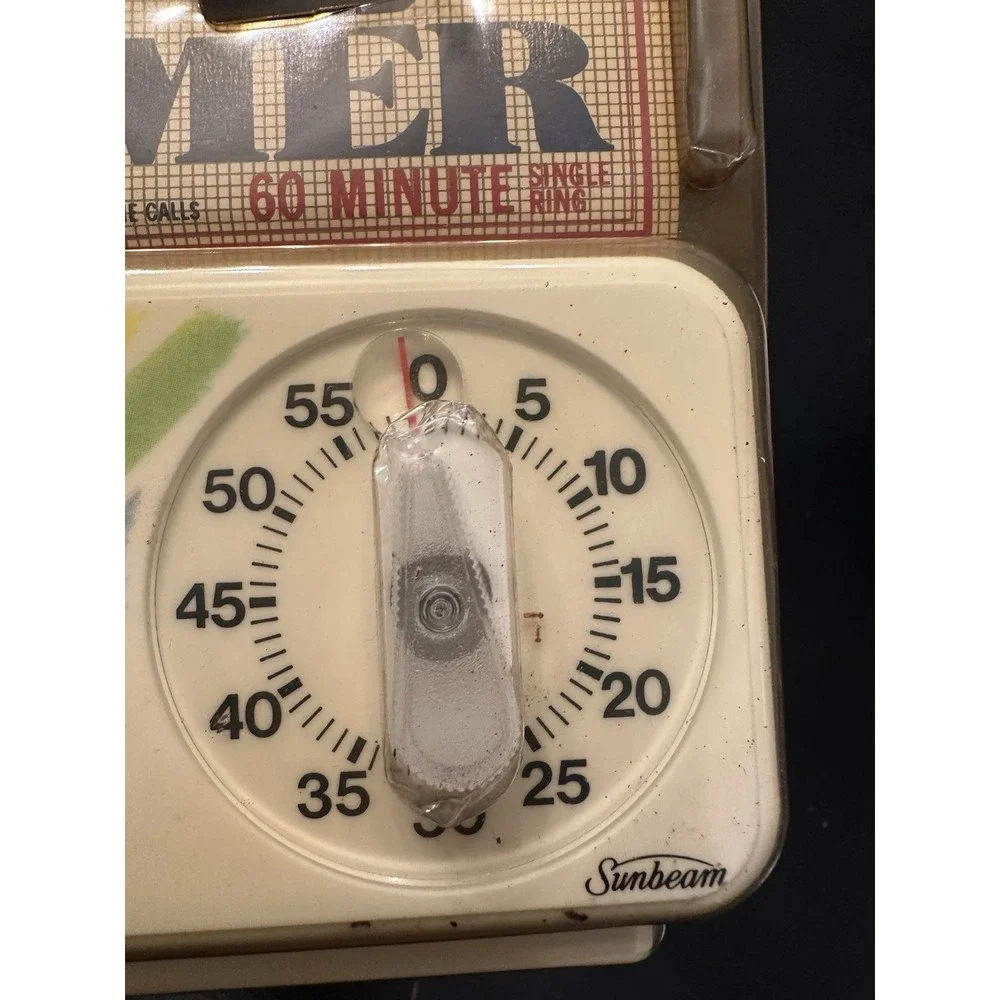 New VINTAGE SUNBEAM PLASTIC KITCHEN FOOD TIMER Rainbow